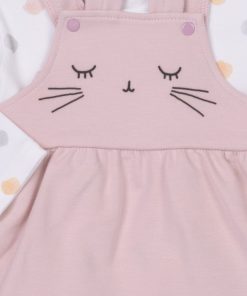 Baby Set Kleidchen & Body 2-tlg für Mädchen mit Hasen-Motiv Bio